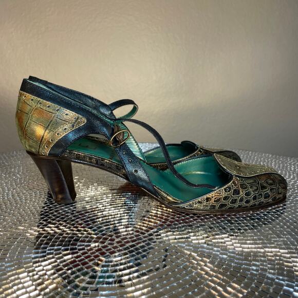 Italian kitten heel Mary Jane shoes size 37 - Picture 13 of 16